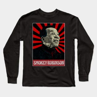 Vintage Smokey Robinson Pop Art Long Sleeve T-Shirt